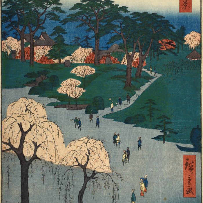 Ogrody świątynne w Nippori, stacja nr 14 z cyklu Sto widoków Edo, Ogrody świątynne w Nippori, stacja nr 14 z cyklu Sto widoków Edo