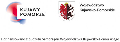 Logo Kujawy Pomorze oraz logo Województwo Kujawsko-Pomorskie z dopiskiem 