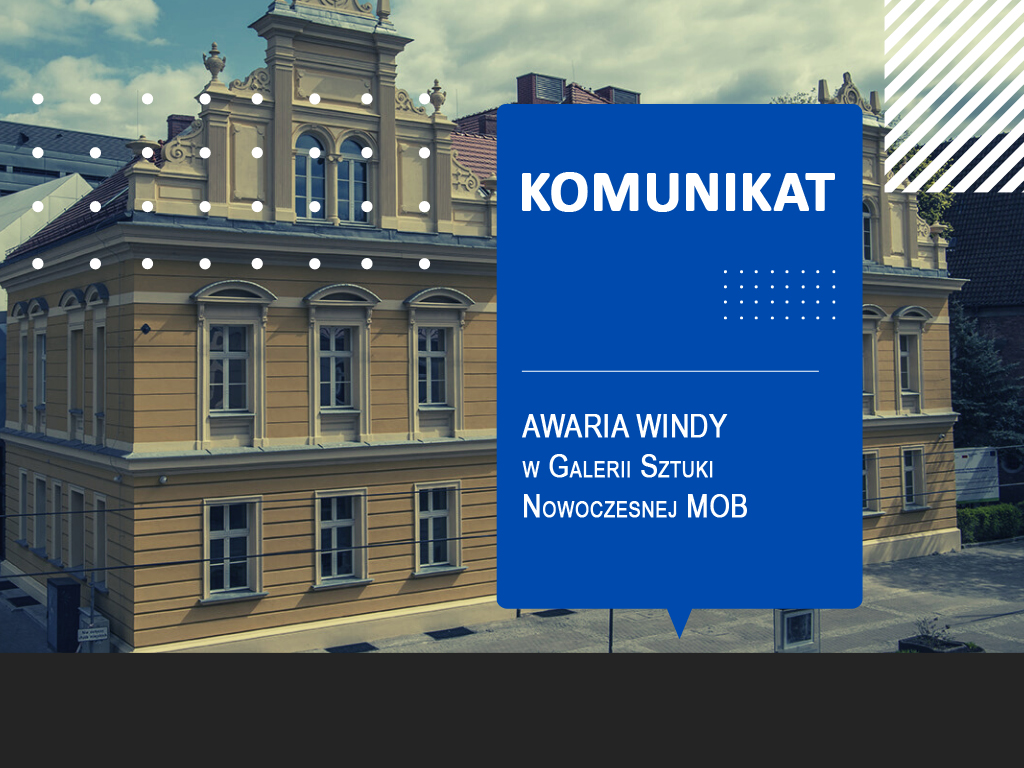 Nieczynna winda w Galerii Sztuki Nowoczesnej